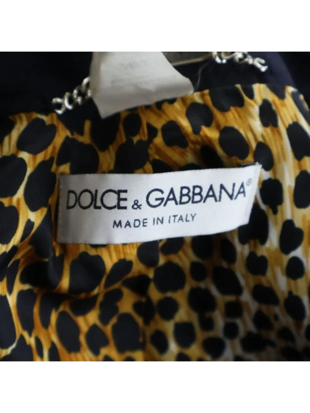 Dolce & Gabbana Set Suit Wool Leopard Tailored Jacket Trousers Pants 40 Navy